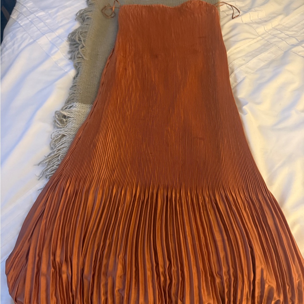 Abercrombie Women's Strapless Pleat Release Midi Dress